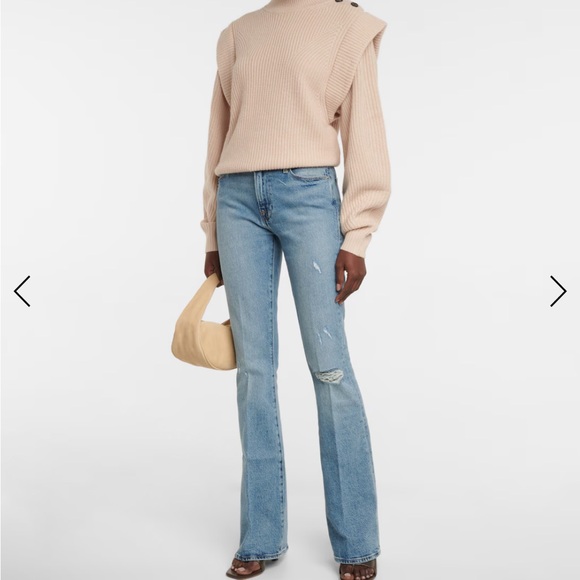 FRAME Le High Flare distressed jeans Denim - Picture 1 of 13